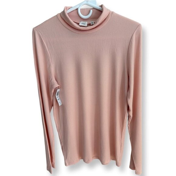 Wilfred NWT Only Hip Coral Blush Pink Fitted Ribbed Turtleneck Size XL - Picture 2 of 14